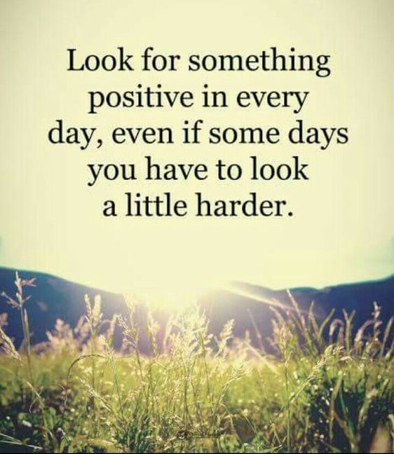 look for positive